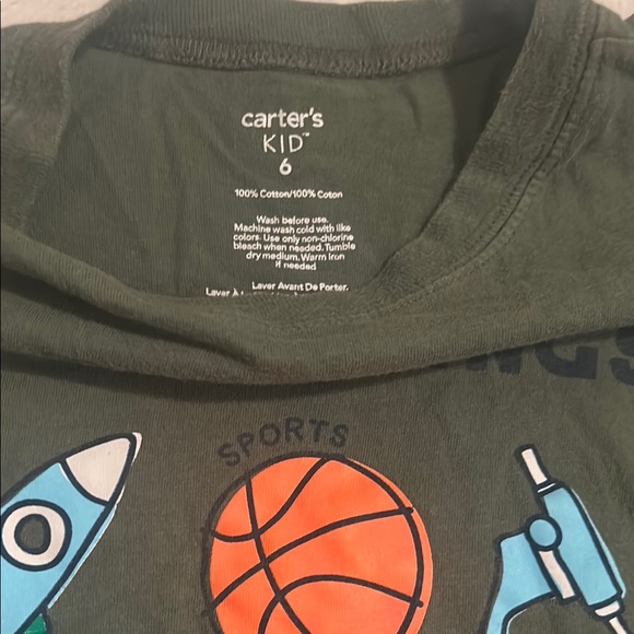 Kids Green Graphic Long Sleeve Shirt - Picture 2 of 3